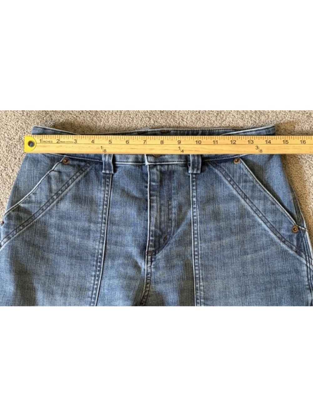 Duluth Trading Jeans Double Knee Denim Carpenter Jeans Women’s Size 8 Regular - Picture 13 of 15